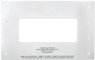 Extron Cable Cubby 1200/1200C/1202 Routing Template product image