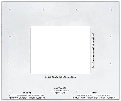 Extron Cable Cubby 500 CCB & Cable Cubby 700 Routing Template product image