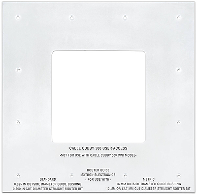Extron Cable Cubby 500 Routing Template product image