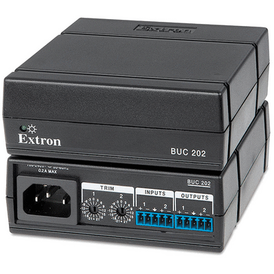 Extron Speakers, Amplifiers and wired/wireless microphone and PA systems.